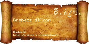 Brabecz Áron névjegykártya